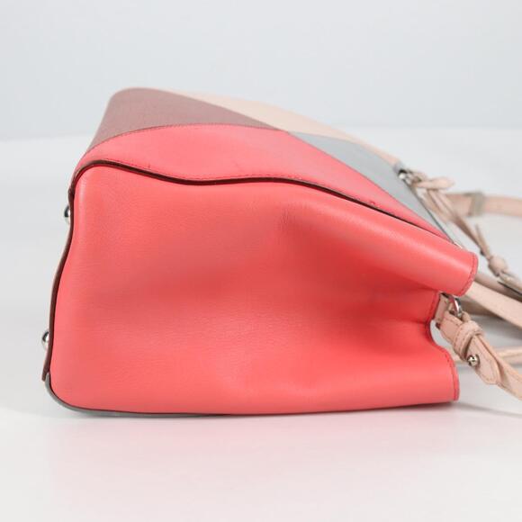 FENDI Petite 2jours Hand Bag Leather Beige Silver - Picture 6 of 14